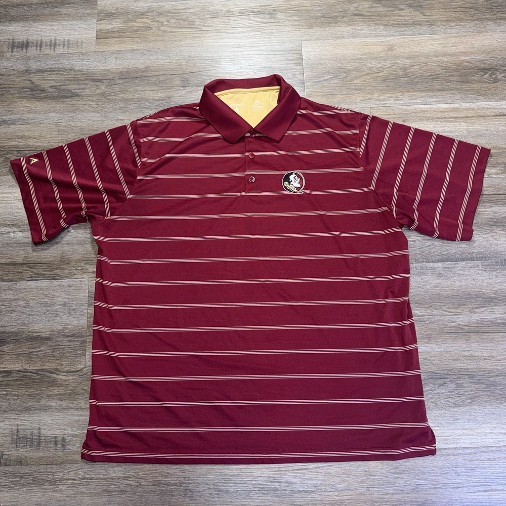 Antigua Maroon Florida State Seminoles Performance Polo Shirt Mens 2XL NCAA